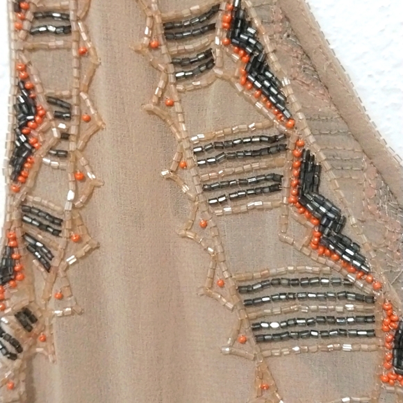 Women's Natural Asos Maternity Flapper Dress with Embellishment Size US 4 - Picture 6 of 7